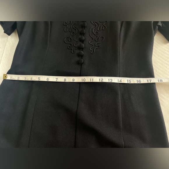 Vintage 90’s Y2KWitchy Goth NWT black maxi dress with embroidery and buttons 12 - Picture 5 of 10